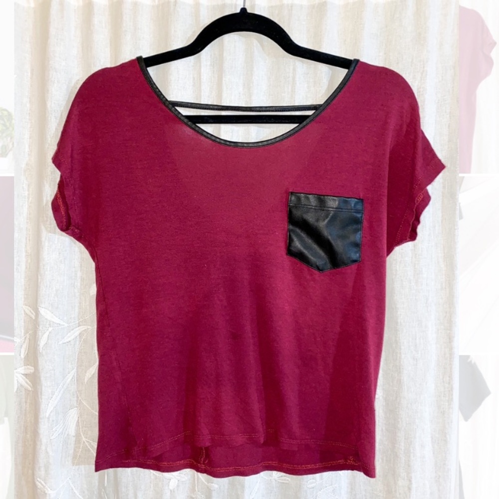 Maroon top
